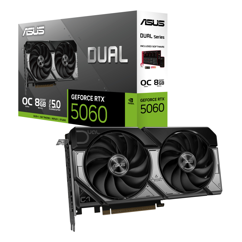 Tarjeta de Video ASUS Dual GeForce RTX 5060 8GB