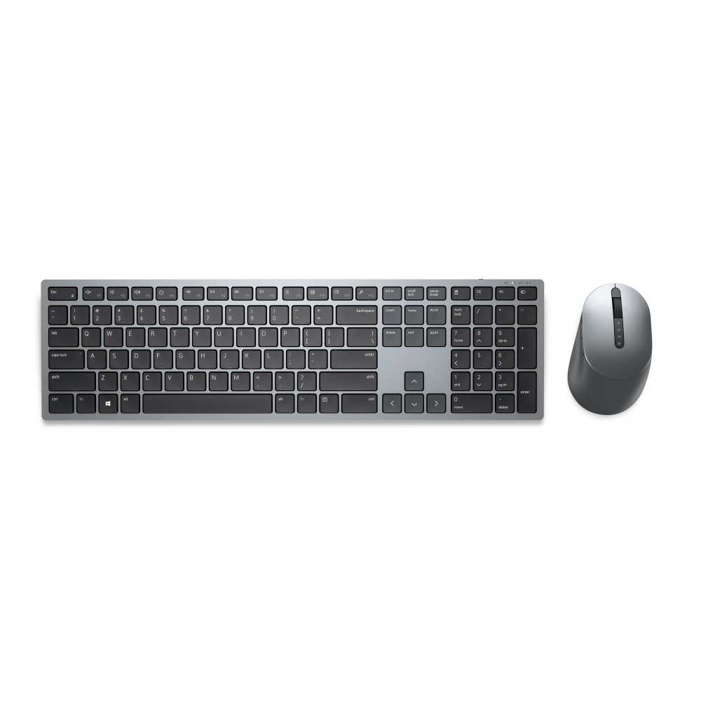 Kit de Teclado y Mouse Dell KM7321W - Inalámbrico - USB - Gris