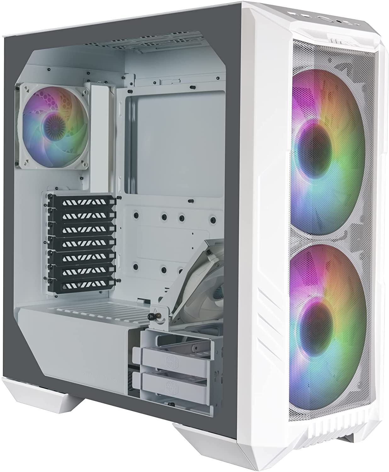 Gabinete Cooler Master MASTERBOX HAF 500 Blanco / Cristal Templado - EATX