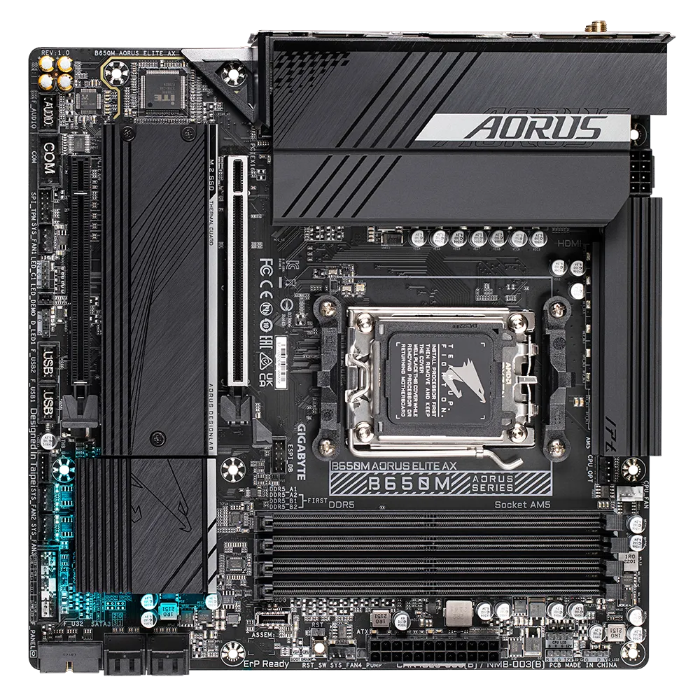 Tarjeta Madre B650M AORUS ELITE AX DDR5 - AM5 - ATX