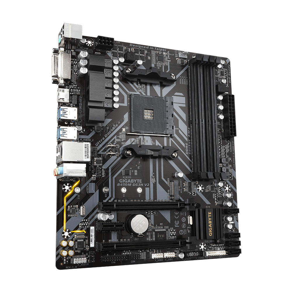 Tarjeta Madre GIGABYTE B450M DS3H V2 AM4 - Micro ATX