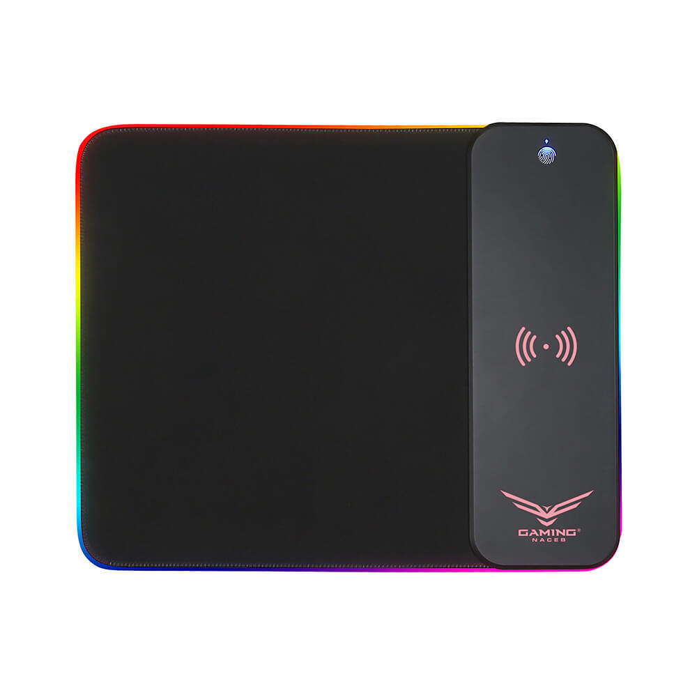 Mouse Pad NACEB NA-0926 RGB + Cargador Inalámbrico para Smartphone - L