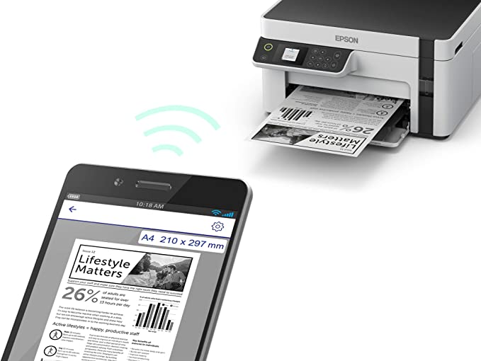 Impresora Multifuncional EPSON M22120 Monocromática, Wi-Fi