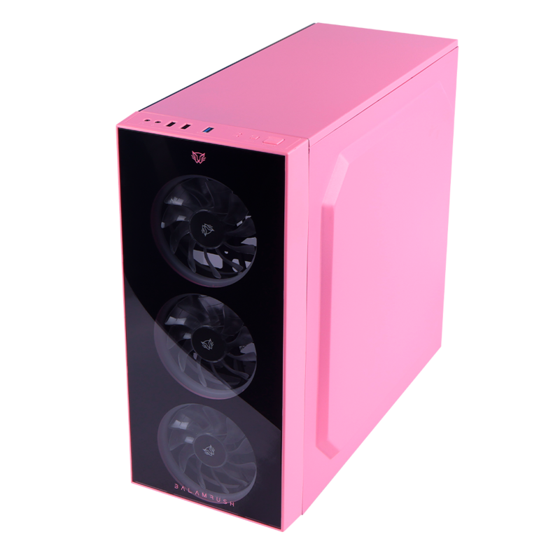 Gabinete BALAM RUSH DRAGONFLY GM320- ATX- Negro/Rosa