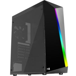 Gabinete Aerocool Shard RGB Cristal Templado RGB - ATX - Negro