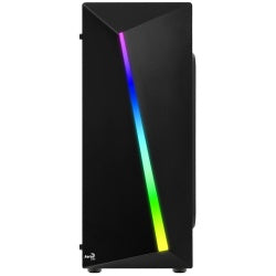 Gabinete Aerocool Shard RGB Cristal Templado RGB - ATX - Negro