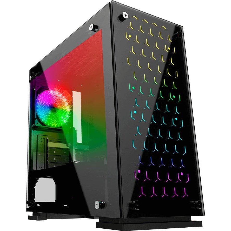 Gabinete Balam Rush Talos RGB Cristal Templado - MATX