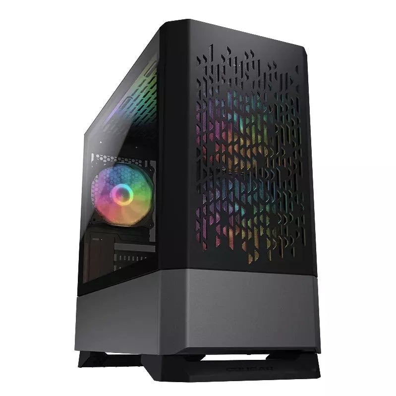 Gabinete COUGAR MG140 Air RGB Cristal Templado - Micro ATX - Negro