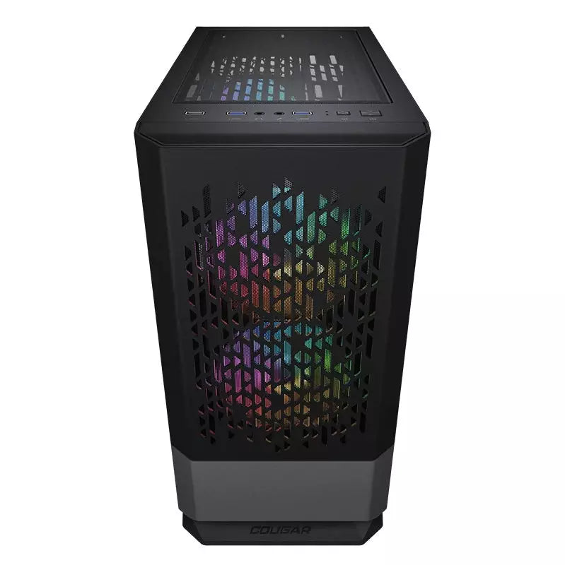 Gabinete COUGAR MG140 Air RGB Cristal Templado - Micro ATX - Negro