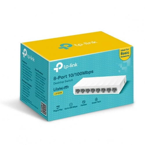 Switch TP-LINK LS1008 2.64W 8 Puertos White