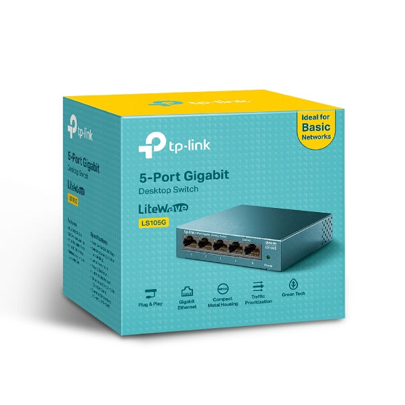 Switch GIGABIT TP-LINK LS105G 10W 5 Puertos Blue