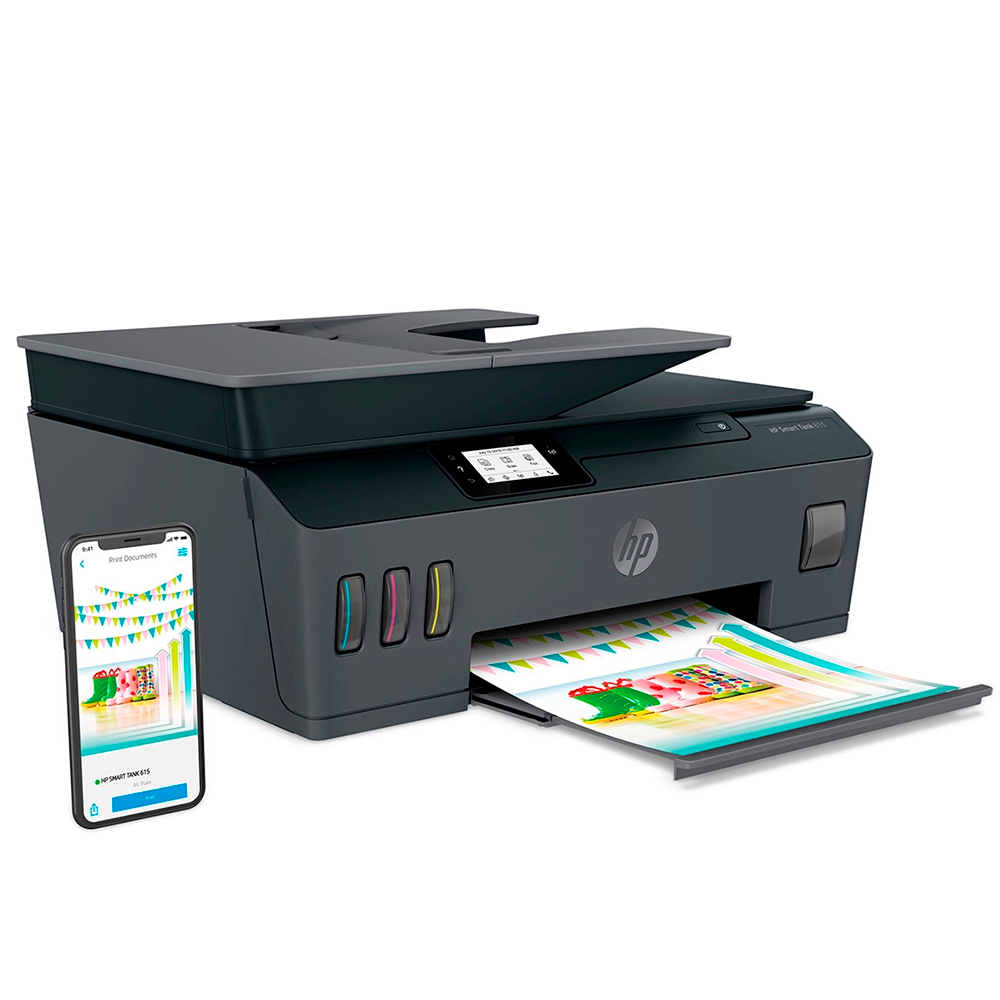 Impresora Multifuncional HP SMART TANK 615 Color Wi-Fi + Bluetooth LE