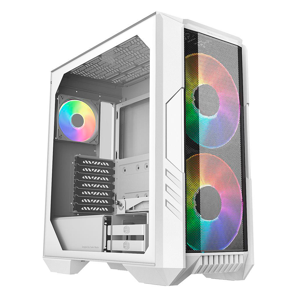 Gabinete Cooler Master MASTERBOX HAF 500 Blanco / Cristal Templado - EATX