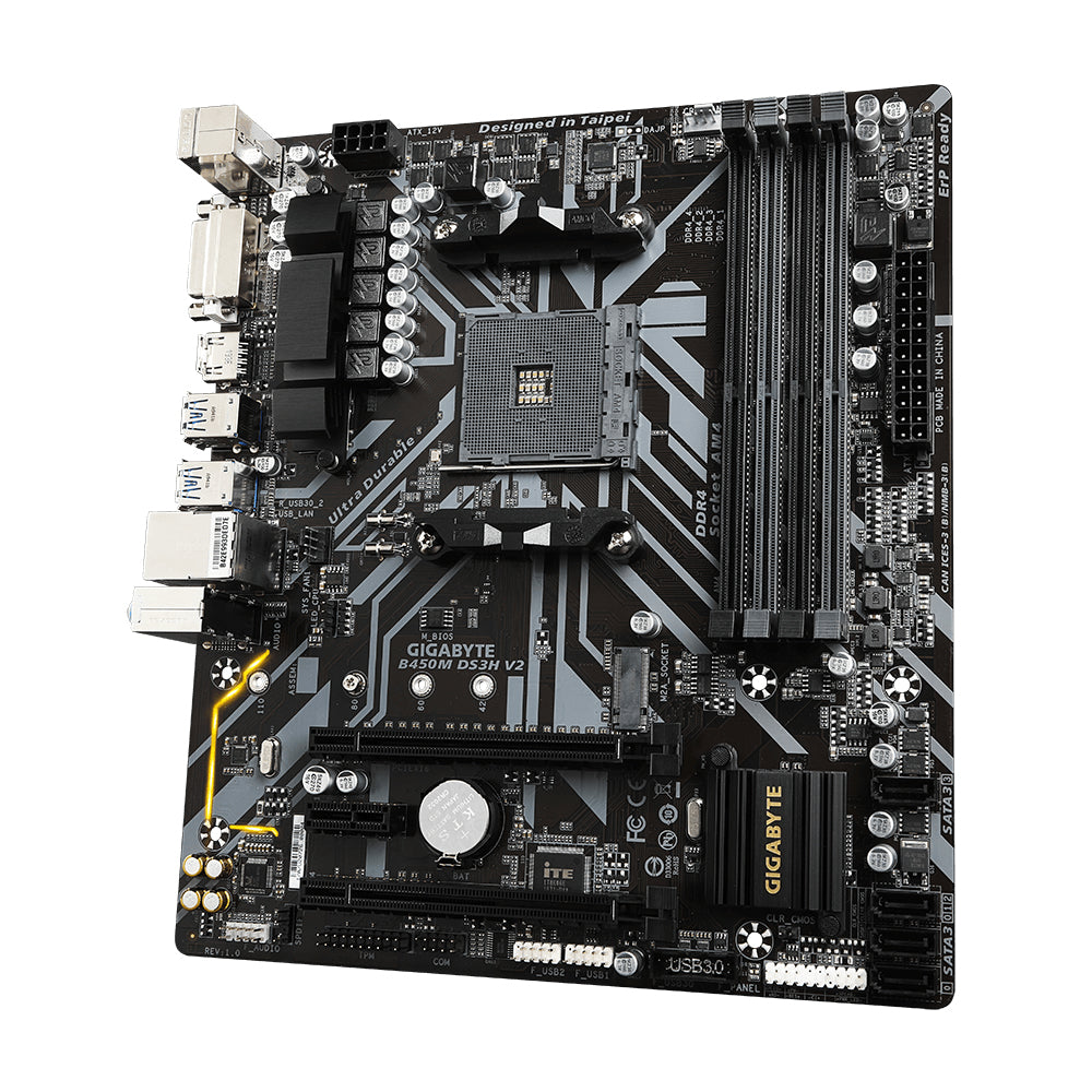 Tarjeta Madre GIGABYTE B450M DS3H V2 AM4 - Micro ATX